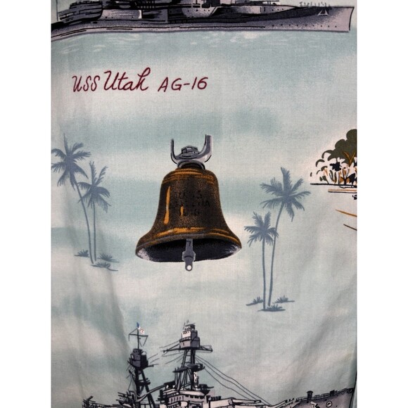 Vintage Kalaheo Hawaiian Shirt Mens 3XL Pearl Harbor USS Arizona WW2 Hawaii USA - Picture 6 of 11